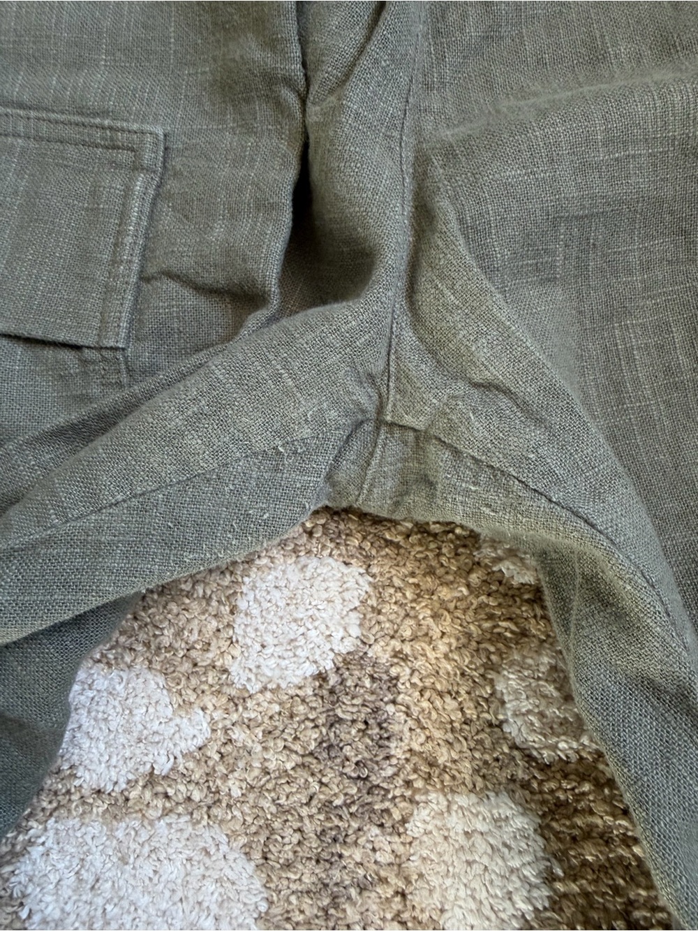 Cherry LA Baja Wide Leg Linen Drawstring Cargo Pants Green - Picture 8 of 11